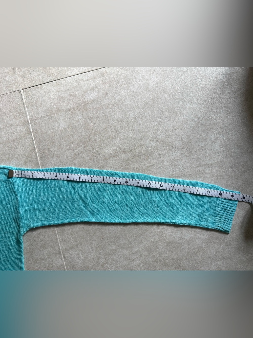 Eileen Fisher Turquoise Scoop Neck Knit Sweater - Picture 9 of 10